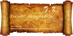 Turzó Krisztián névjegykártya
